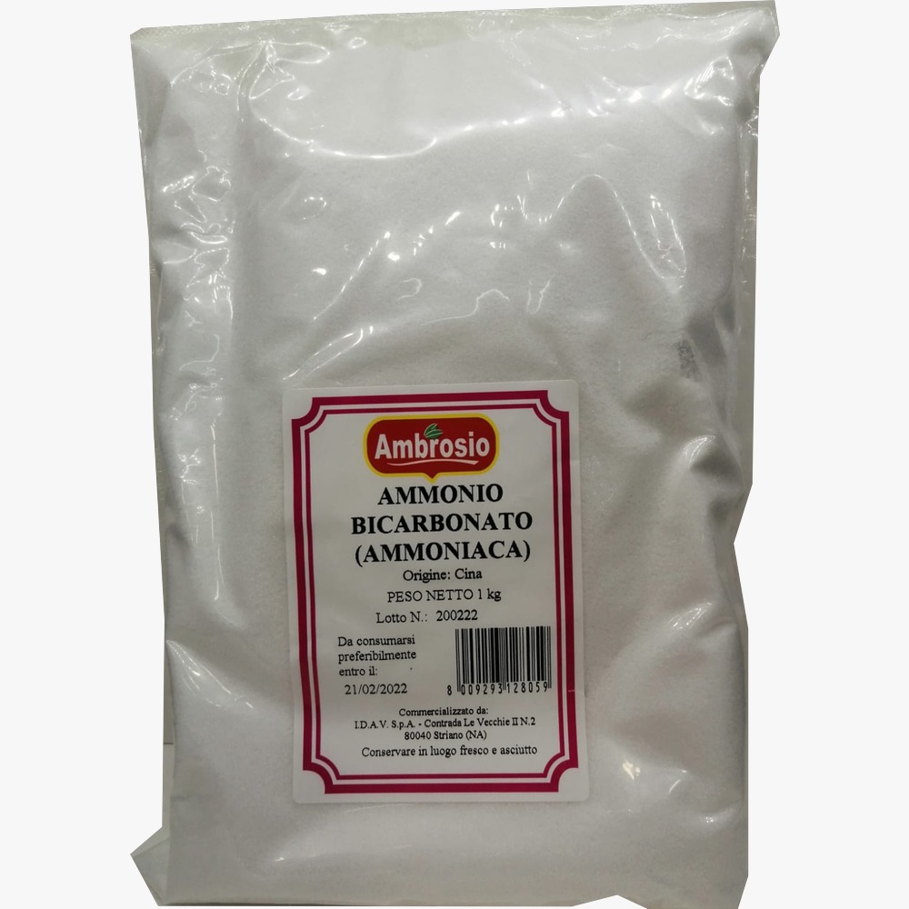 Ammoniaca per dolci carbonato d'ammonio E 503 20g Biovegan senza