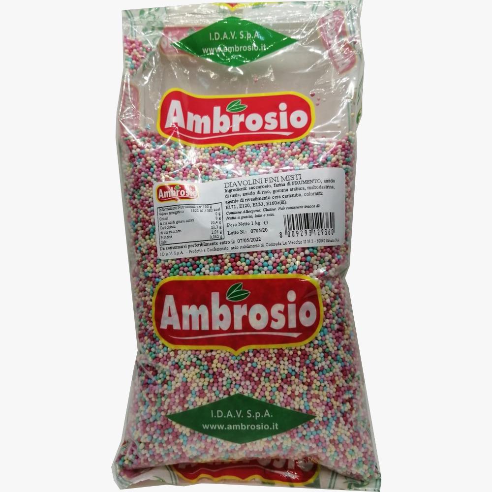 Diavolini fini misti colorati Ambrosio da 1 kg